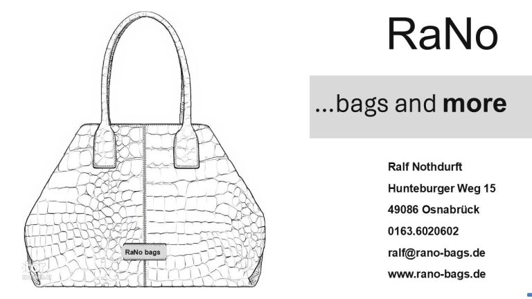 Visitenkarte RaNo...bags and more Visitenkarte